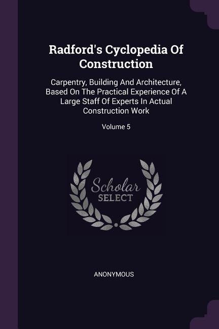 Couverture_Radford's Cyclopedia Of Construction