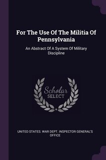 Couverture_For The Use Of The Militia Of Pennsylvania