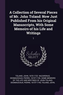 Couverture_A Collection of Several Pieces of Mr. John Toland