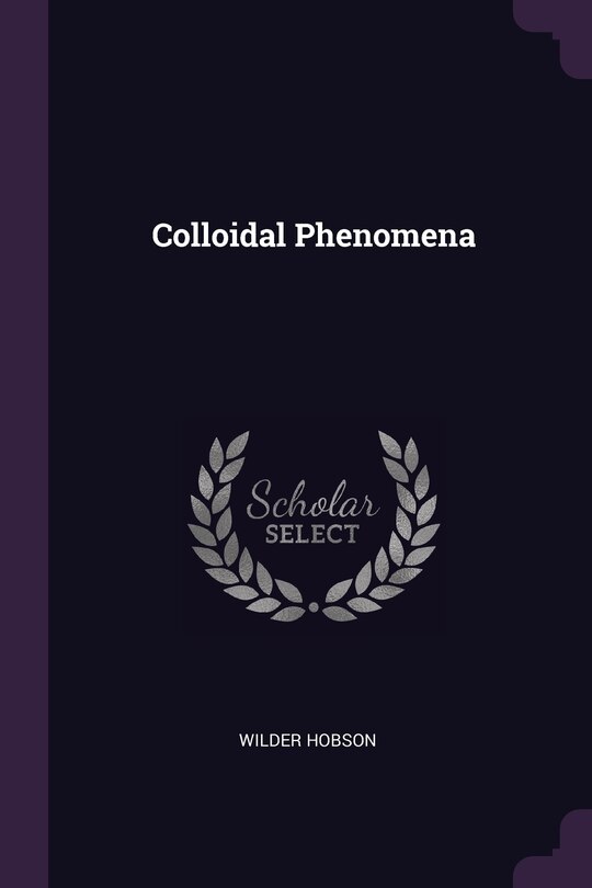 Front cover_Colloidal Phenomena