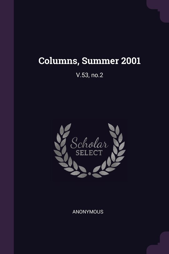 Front cover_Columns, Summer 2001