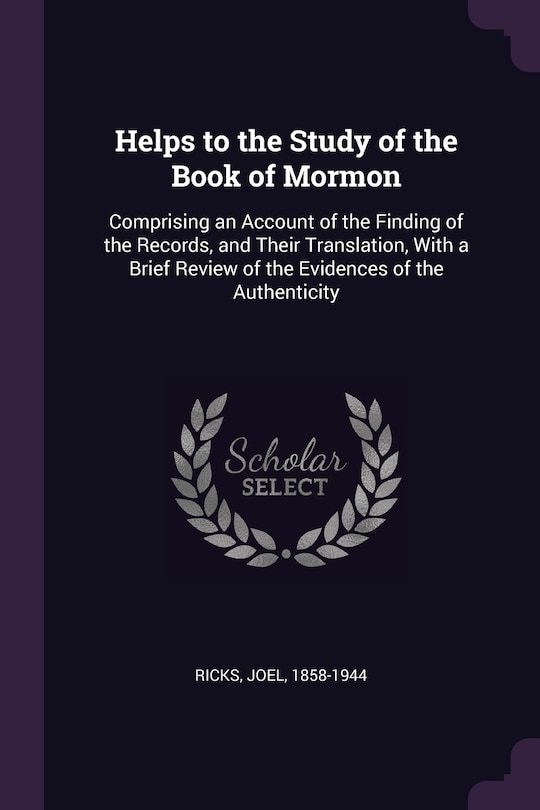 Front cover_Helps to the Study of the Book of Mormon