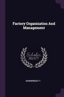 Couverture_Factory Organization And Management