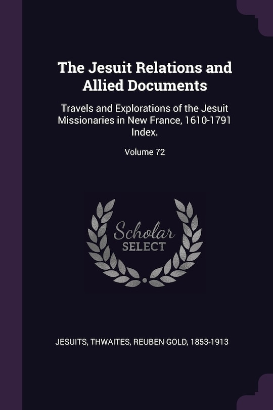 Couverture_The Jesuit Relations and Allied Documents
