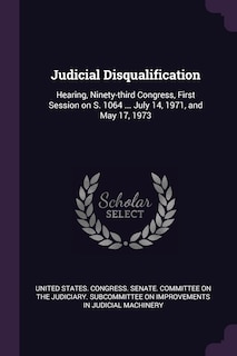Front cover_Judicial Disqualification