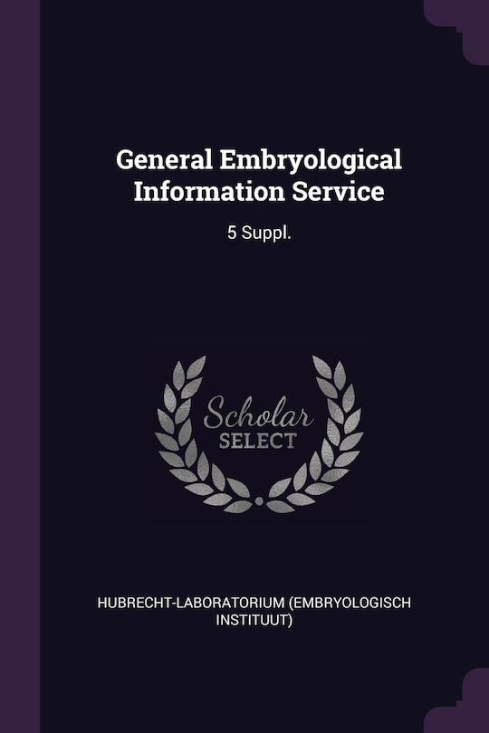 Front cover_General Embryological Information Service