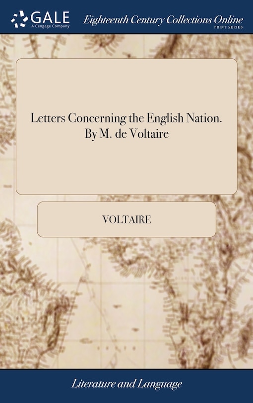 Front cover_Letters Concerning the English Nation. By M. de Voltaire