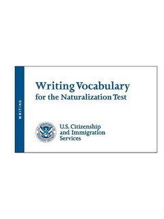 Couverture_Writing Vocabulary for the Naturalization Test