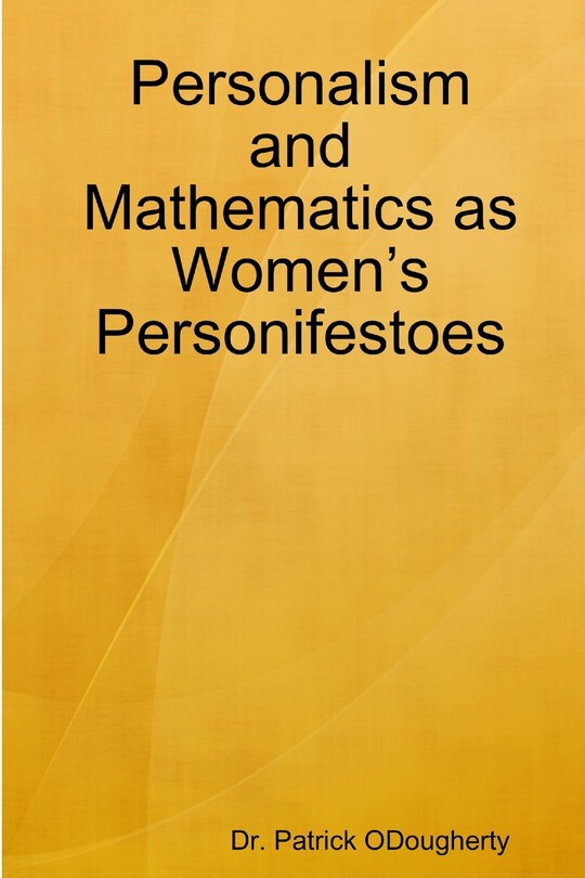 Couverture_Personalism and Mathematics as Women's Personifestoes
