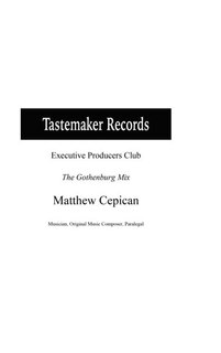 Front cover_Tastemaker Records Executive Producers Club The Gothenburg Mix