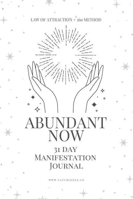 Front cover_Abundant Now - 31 Day Manifestation Workbook + Journal