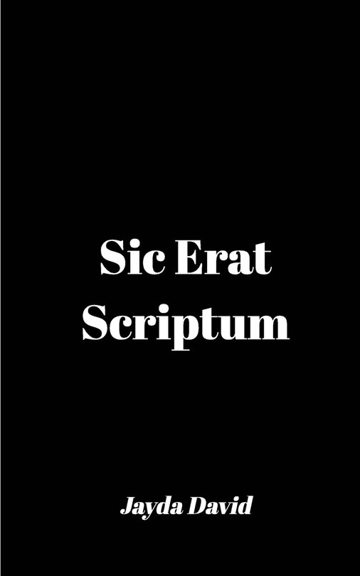 Couverture_Sic Erat Scriptum