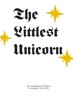 Front cover_The Littlest Unicorn Vol. 1