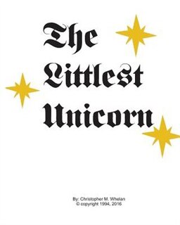 Front cover_The Littlest Unicorn Vol. 1