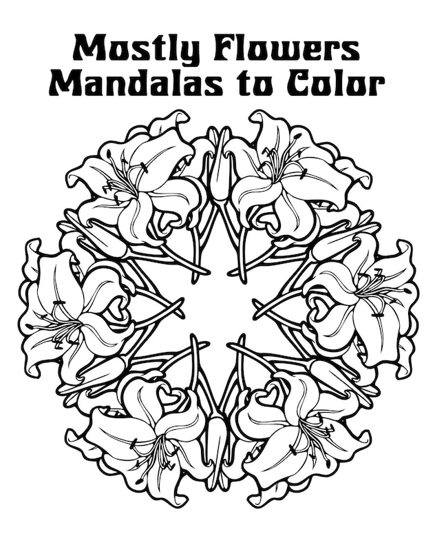 Front cover_Mostly Flowers Mandalas to Color