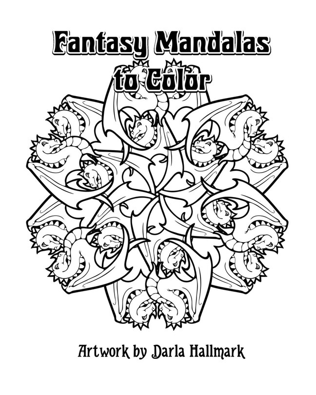 Front cover_Fantasy Mandalas to Color