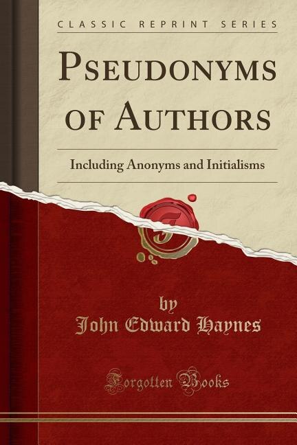 Couverture_Pseudonyms of Authors