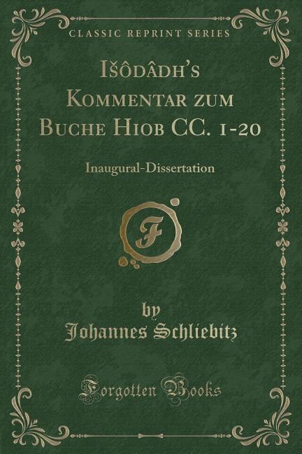 Front cover_Isô?dâdh's Kommentar zum Buche Hiob CC. 1-20