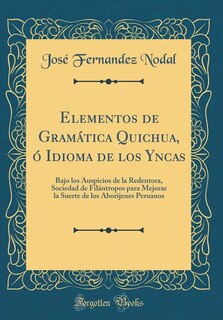 Front cover_Elementos de Gramática Quichua, ó Idioma de los Yncas