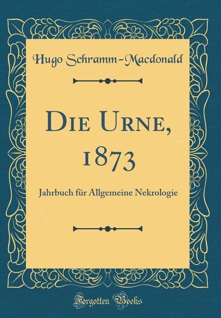 Couverture_Die Urne, 1873