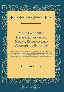 Front cover_Memoria Sobre o Estabelecimento de Macau, Escripta pelo Visconde de Santarem