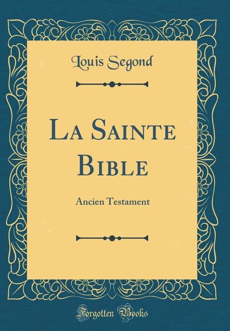 Front cover_La Sainte Bible