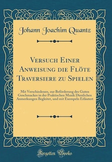 Front cover_Versuch Einer Anweisung die Flöte Traversiere zu Spielen