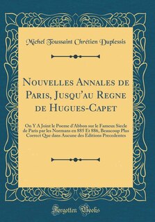 Couverture_Nouvelles Annales de Paris, Jusqu'au Regne de Hugues-Capet
