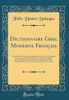 Couverture_Dictionnaire Grec Moderne Français