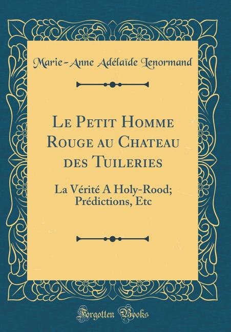Front cover_Le Petit Homme Rouge au Chateau des Tuileries