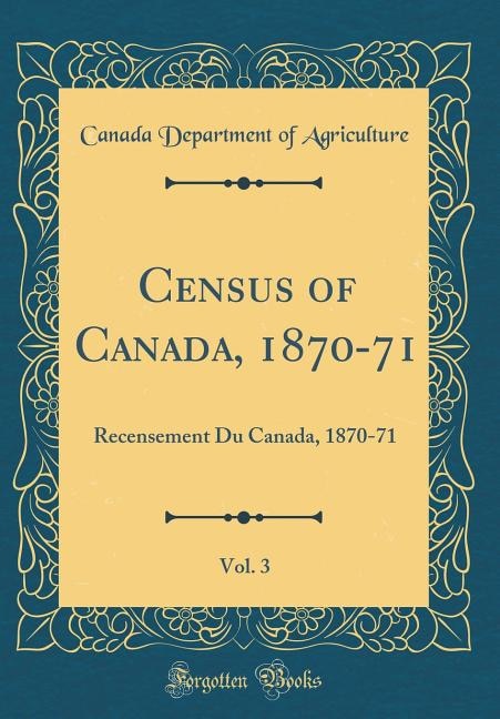 Couverture_Census of Canada, 1870-71, Vol. 3