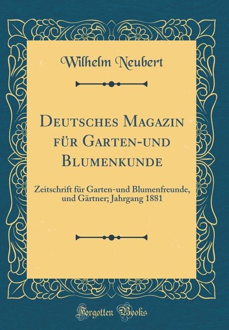 Front cover_Deutsches Magazin für Garten-und Blumenkunde
