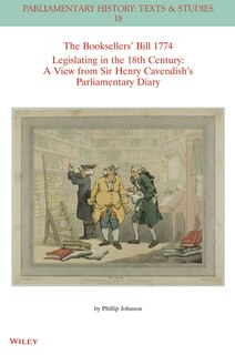 Couverture_The Booksellers' Bill 1774 Legislating in the 18th Century