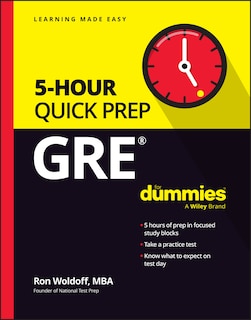 Front cover_GRE 5-Hour Quick Prep For Dummies
