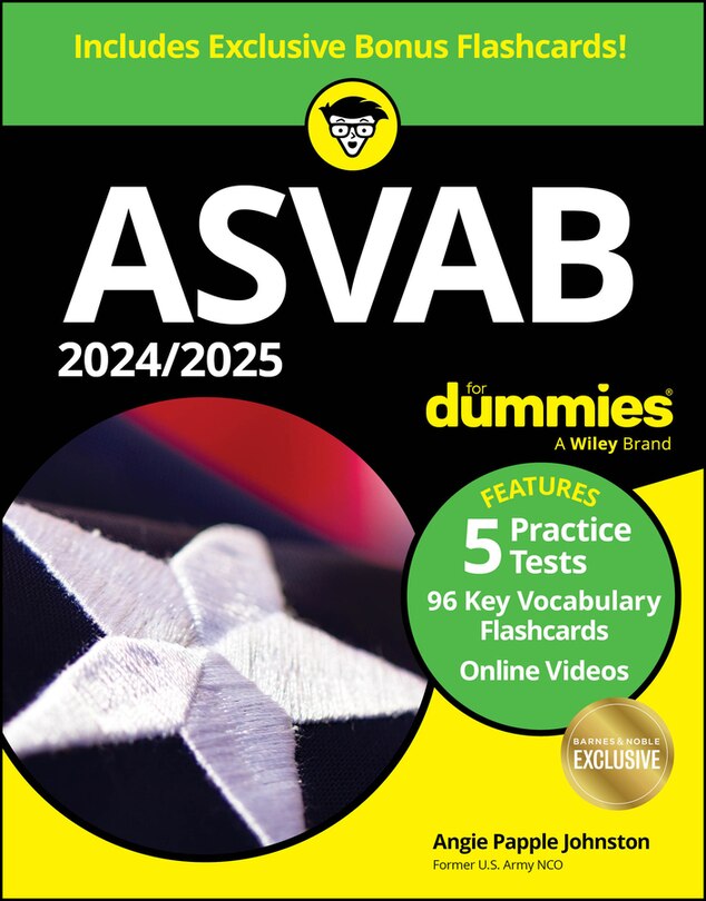 Front cover_2024/2025 ASVAB for Dummies, Barnes & Noble Exclusive Edition