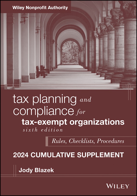 Couverture_Tax Planning and Compliance for Tax-Exempt Organizations, 2024 Cumulative Supplement