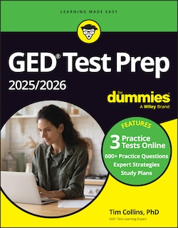 Front cover_GED Test Prep 2025/2026 For Dummies