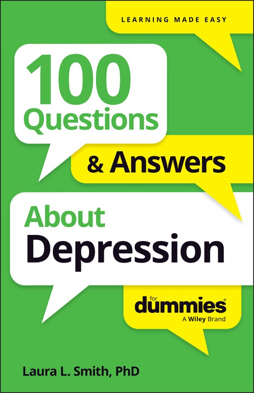 Front cover_100 Questions & Answers About Depression For Dummies