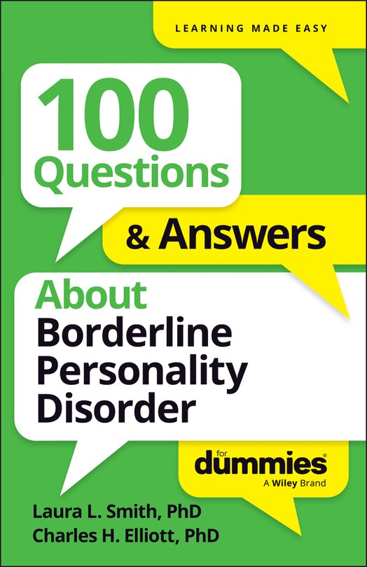 Front cover_100 Questions & Answers About Borderline Personality Disorder For Dummies