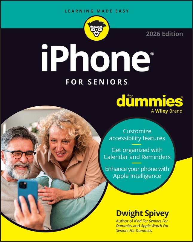 Front cover_iPhone For Seniors For Dummies, 2026 Edition