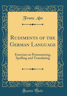Front cover_Rudiments of the German Language