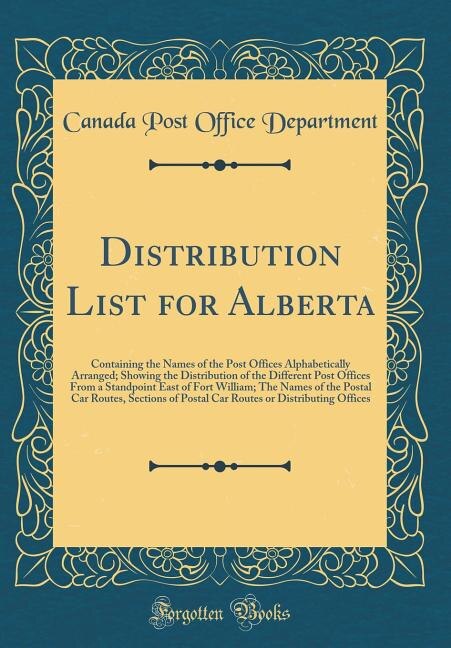 Couverture_Distribution List for Alberta