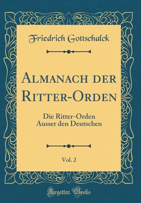 Couverture_Almanach der Ritter-Orden, Vol. 2