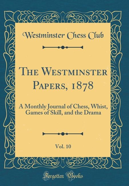 Couverture_The Westminster Papers, 1878, Vol. 10
