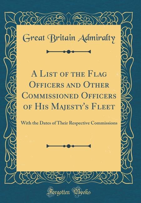 Front cover_A List of the Flag Officers and Other Commissioned Officers of His Majesty's Fleet