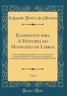 Front cover_Elementos para A Historia do Municipio de Lisboa, Vol. 4