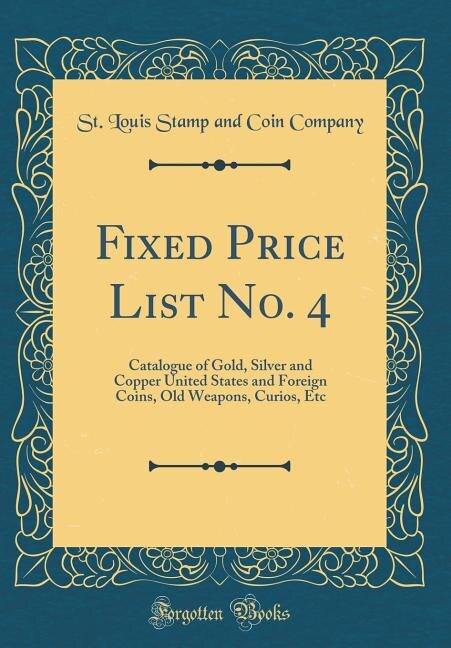Front cover_Fixed Price List No. 4