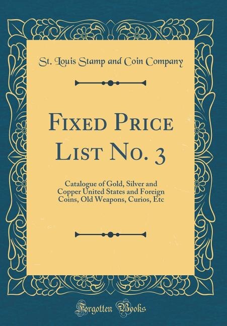 Front cover_Fixed Price List No. 3