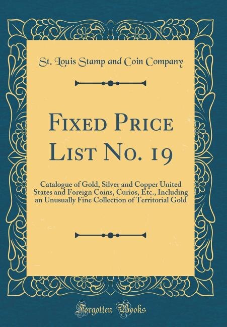 Couverture_Fixed Price List No. 19