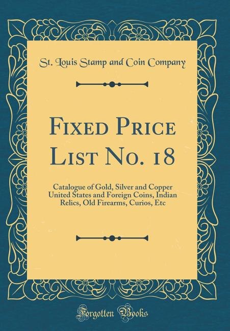 Couverture_Fixed Price List No. 18